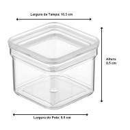 Porta Mantimento 500ml 8cm Altura Por 10,3cm Largura Em Plástico